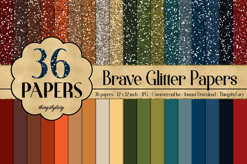 36-glitter-and-solid-color-princess-orange-and-green-papers