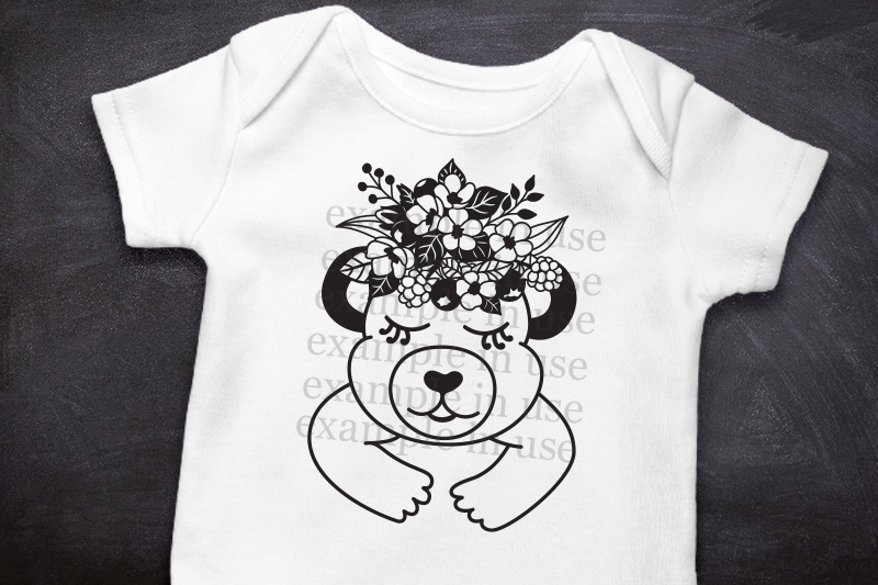 bear-face-with-flowers-crown-plotter-cutting-file-printable