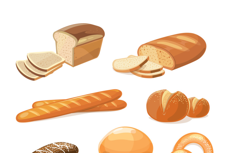 bakery-and-pastry-products-various-sorts-of-bread-vector-icons