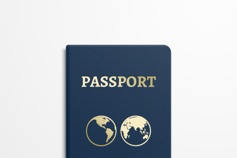 passport-with-gold-globe-earth-emblem-on-cover-vector-illustration