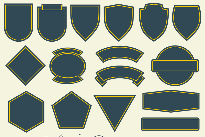 vector-elements-for-military-army-patches-badges-set