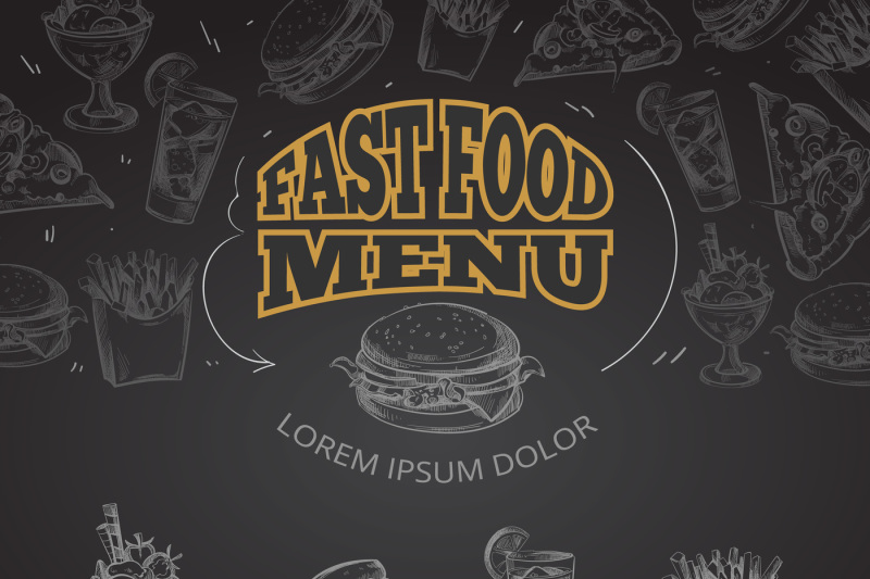 chalkboard-fast-food-menu-in-hand-drawn-style-vector-illustration