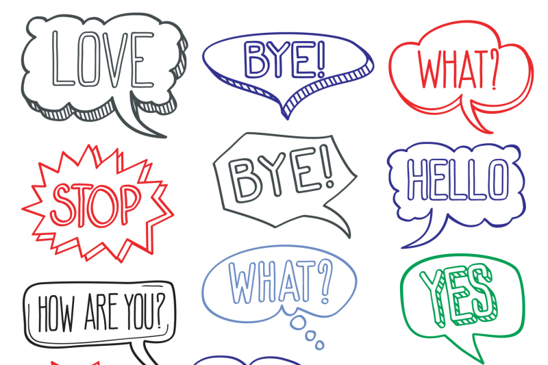 hand-drawn-sketch-speech-bubbles-clouds-with-different-messages-vector