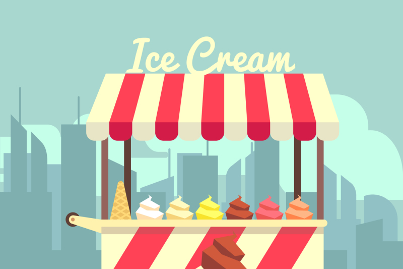 vector-gelato-ice-cream-cart