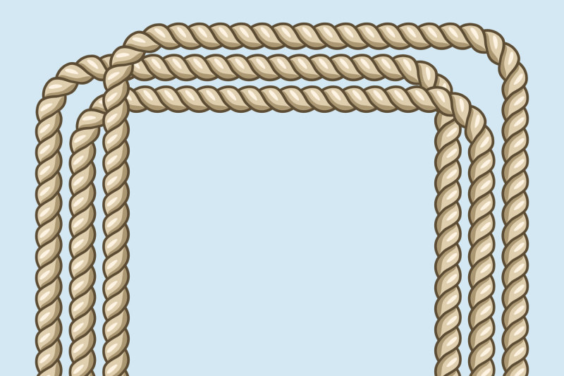 square-nautical-brown-ropes-frame