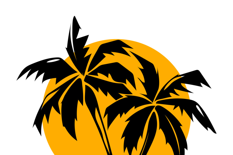 tropical-paradise-palm-trees-and-sun-logo