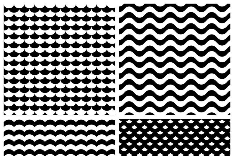 waves-patterns-set-in-black-and-white