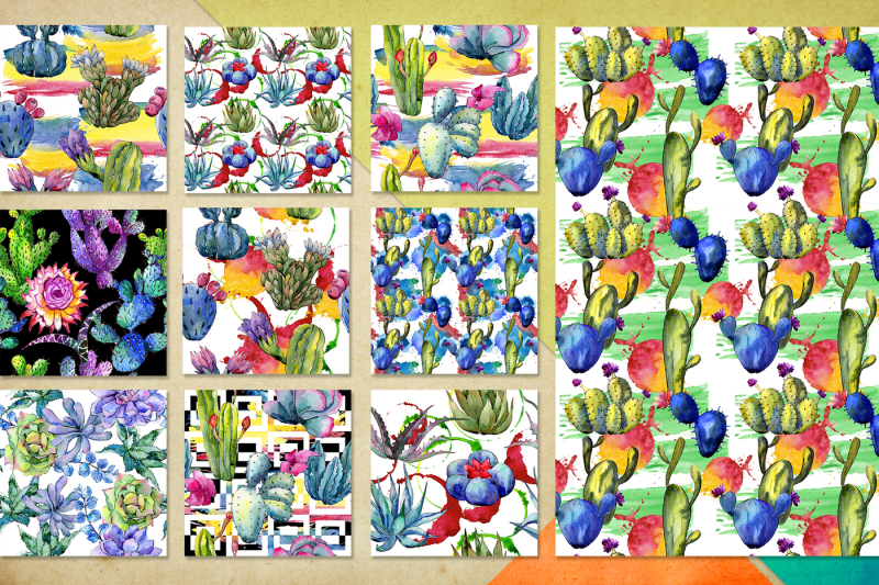 watercolor-100-cacti-patterns-jpg-set