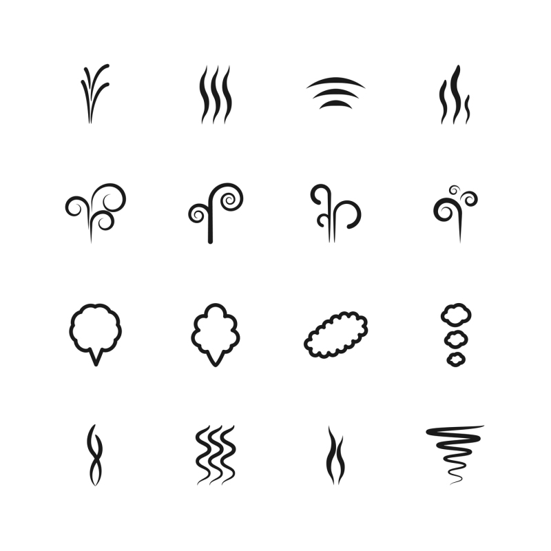 smoke-vector-icons-set