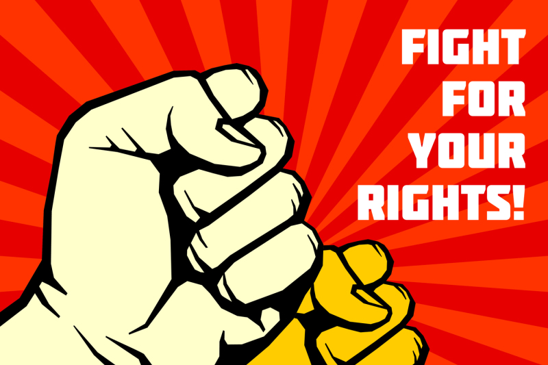 fight-for-your-rights-solidarity-revolution-vector-poster