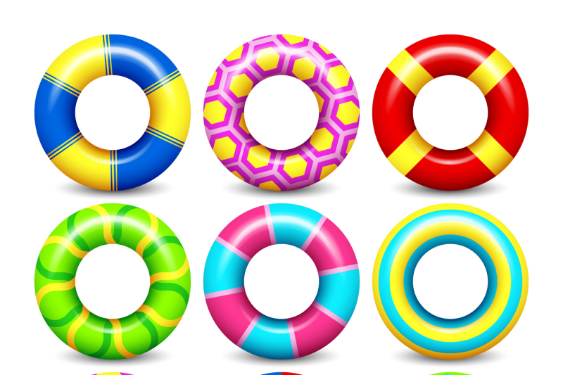 colorful-swim-rings-vector-set