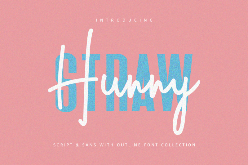 hunny-straw-font-collection