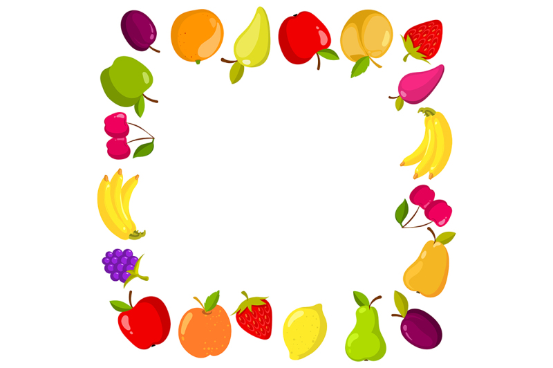 vector-square-banner-with-fruits