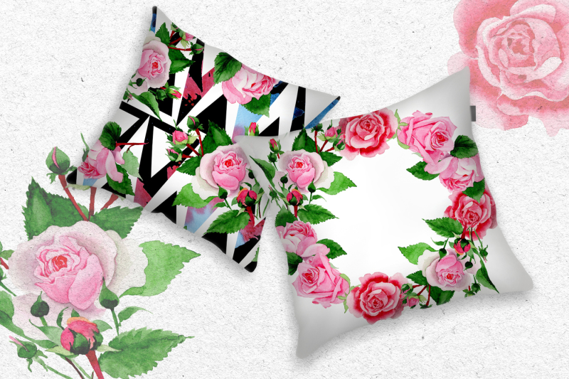 pink-roses-png-watercolor-design-set