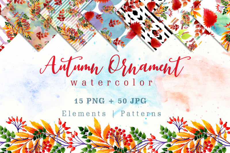 cool-autumn-ornament-png-watercolor-set-nbsp