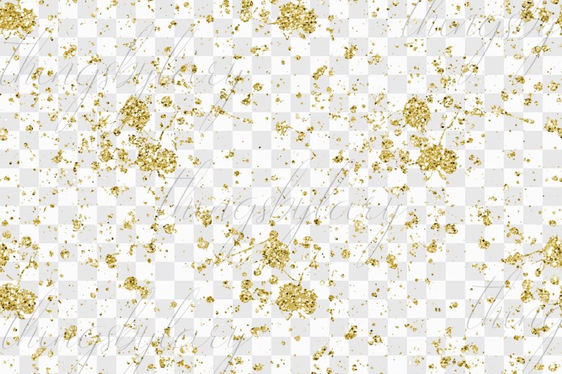 18 Metallic Gold Paint Overlays with transparent backgrounds