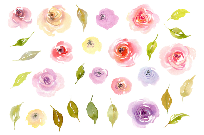 watercolor-roses-flowers-bouquets-frames-png