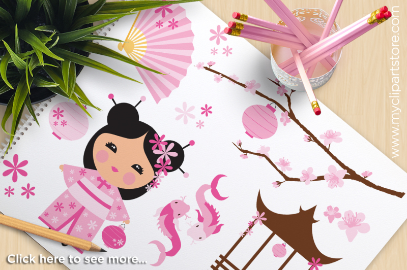 kokeshi-doll-lotus-flower-princess-vector-clipart
