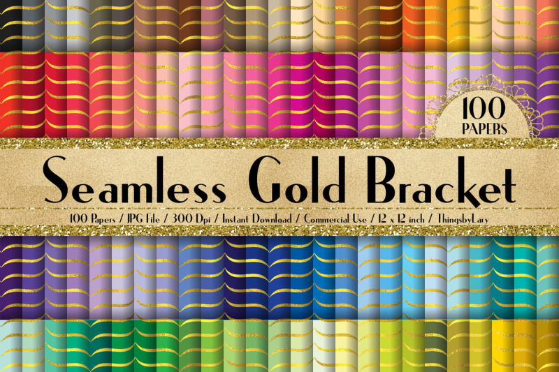 100-seamless-gold-foil-bracket-digital-papers-12-x-12-inch