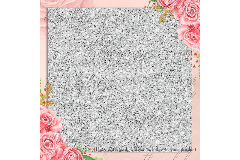Glitter Paper - DIAMOND WHITE (1-Sided) 12-x-18 Paper (12PT Offset) - 100 P