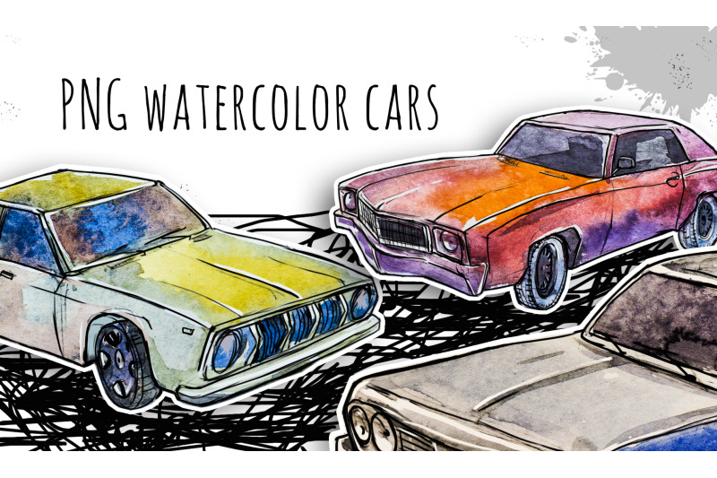 watercolor-cars