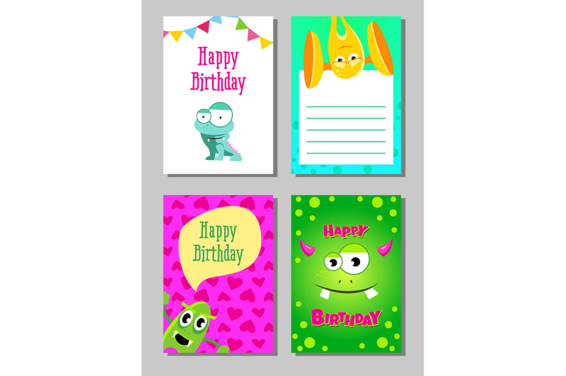 colorful-funny-cards-set-with-cute-monsters
