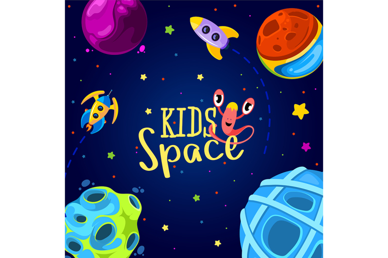 space-frame-design-vector-illustration-kids-background