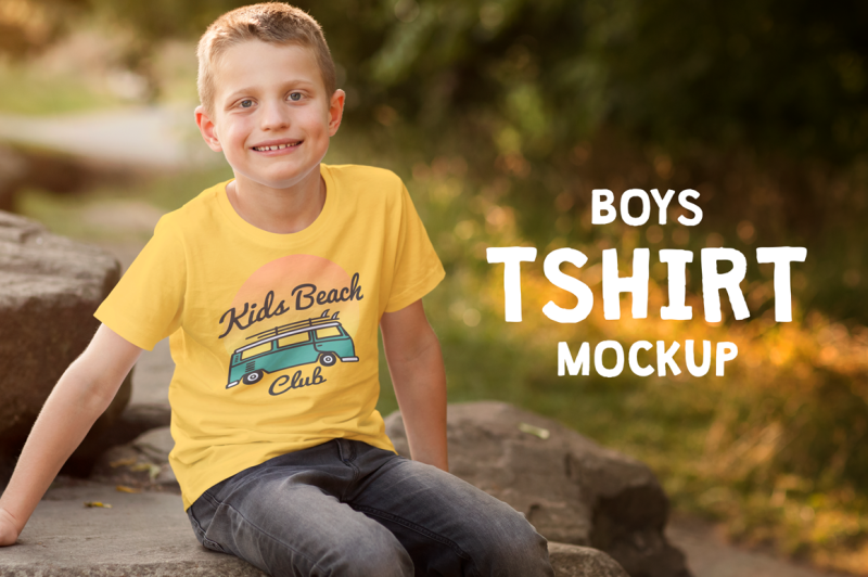 Free Boys T-shirt Mock-up (PSD Mockups)