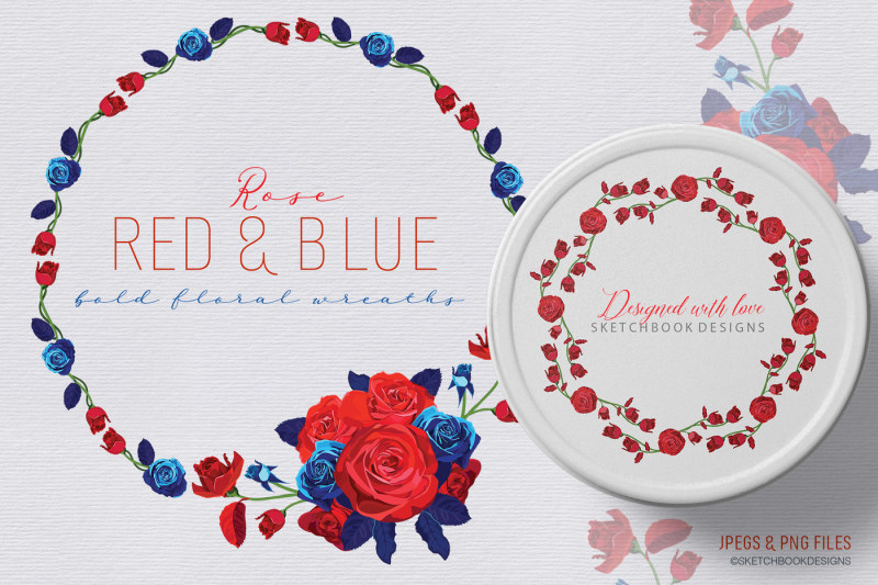 rose-wedding-red-and-blue-design-set
