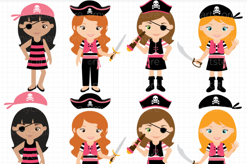 girl-pirates-vector-clipart