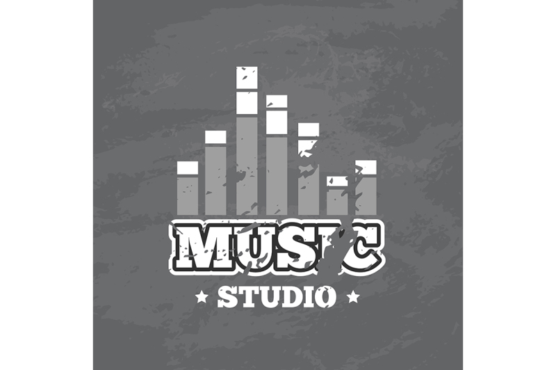 black-and-white-shabby-retro-sound-record-studio-vector-logo-badge
