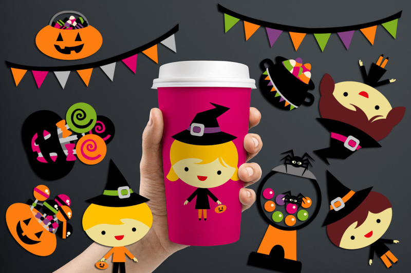 halloween-kids-and-sweets-graphics-and-illustrations