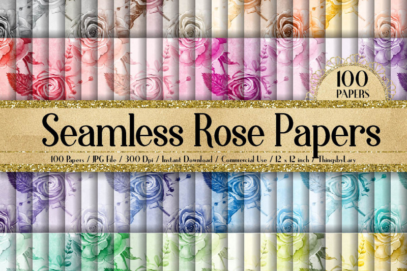 100-seamless-watercolor-wedding-rose-digital-papers