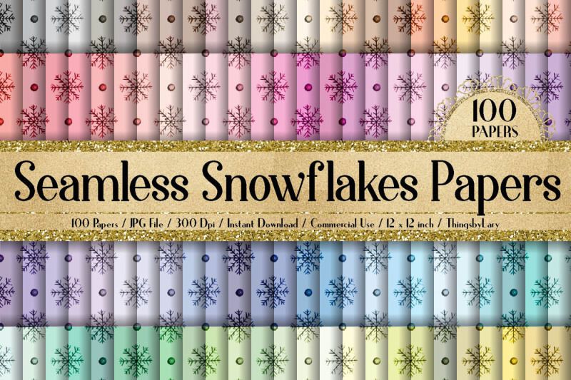 100-seamless-watercolor-winter-snowflake-digital-papers
