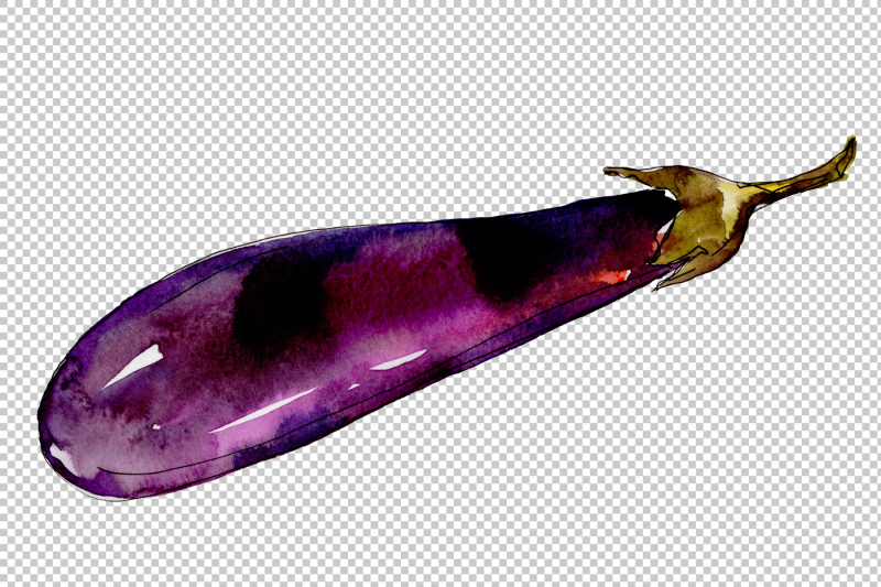 purple-eggplant-vegetables-png-watercolor-set-nbsp
