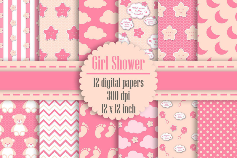 12-pink-and-cream-baby-girl-shower-digital-papers