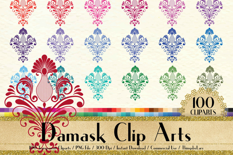 100-damask-clip-arts-antique-wedding-ornament-floral