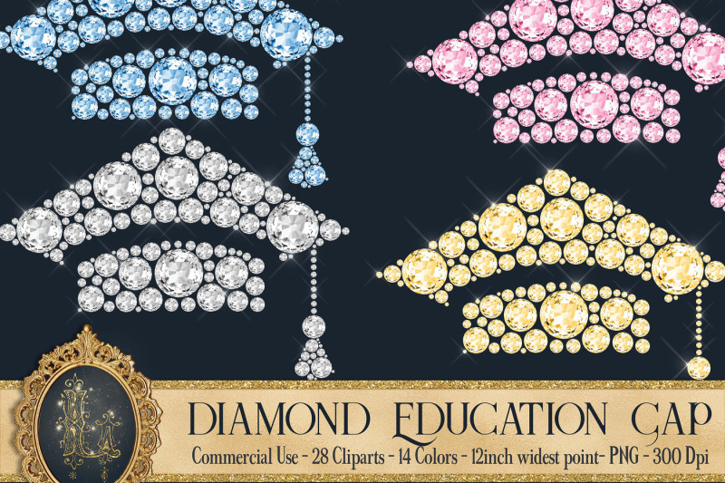 28-diamond-education-clip-arts-diamond-graduation-kit