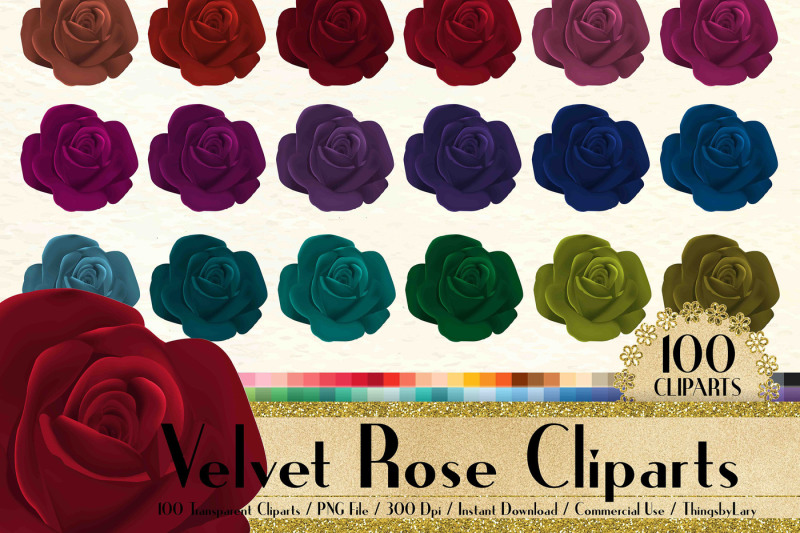 100-velvet-rose-clip-arts-wedding-mother-day-valentine