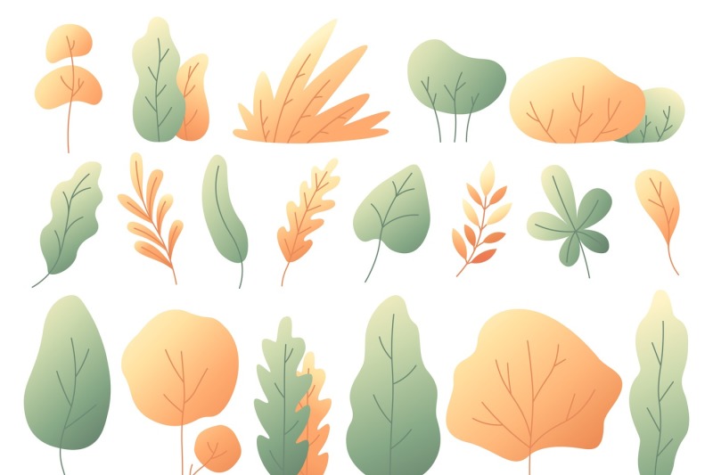 simple-colorful-autumn-leaves-autumnal-trees-and-bushes-minimalistic