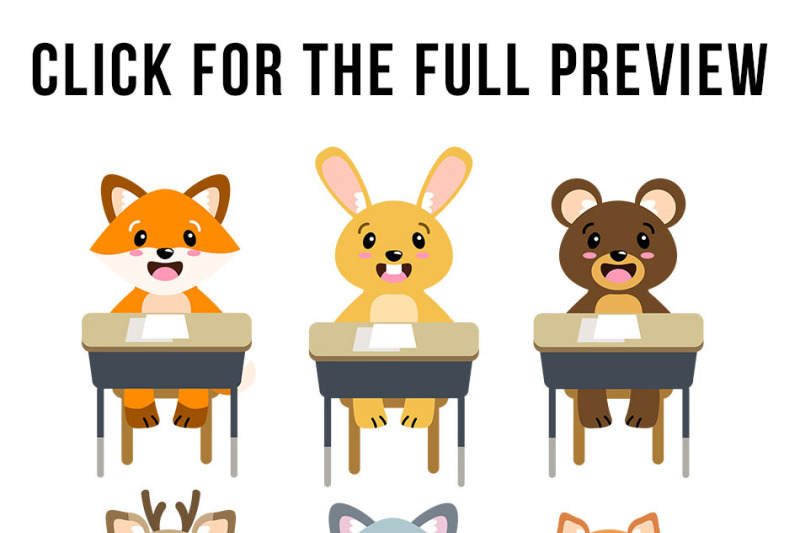 back-to-school-animals-clipart-forest-animal-students-woodland