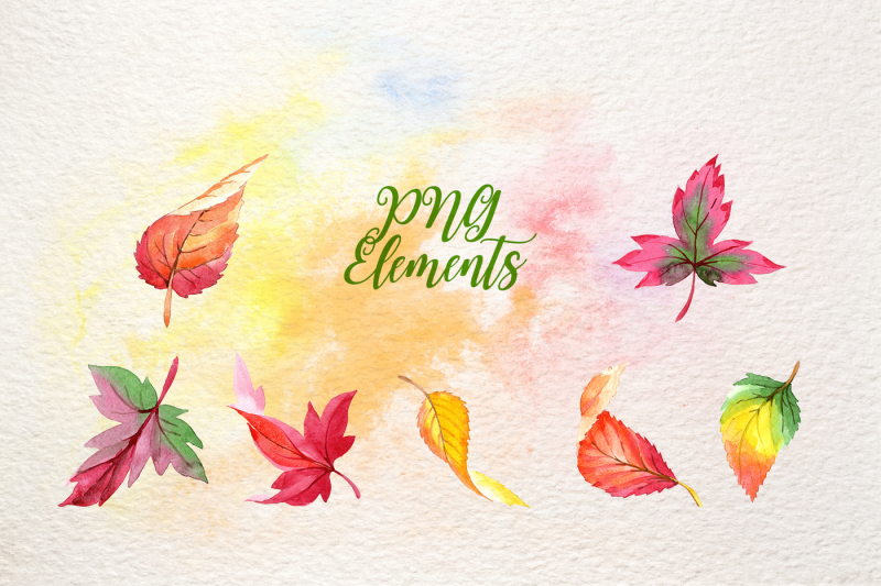 cool-autumn-leaves-png-watercolor-set