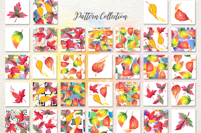 cool-autumn-leaves-png-watercolor-set