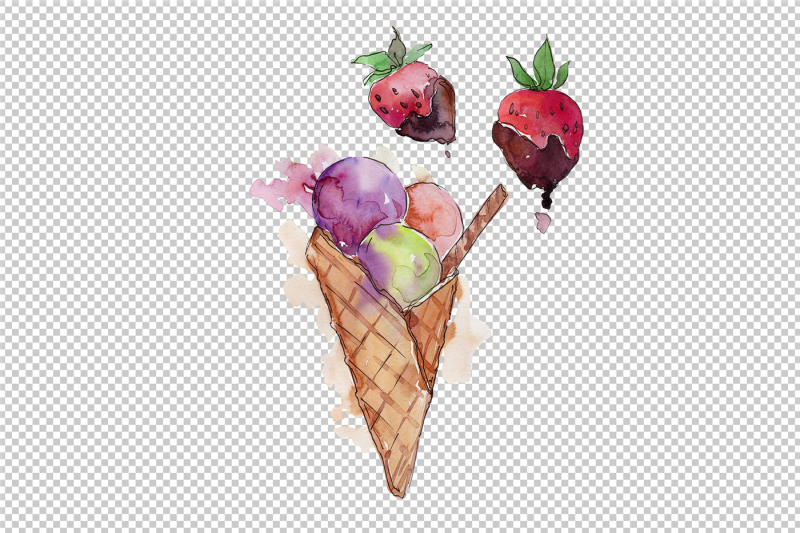 watercolor-mix-cool-ice-cream-png-set-nbsp