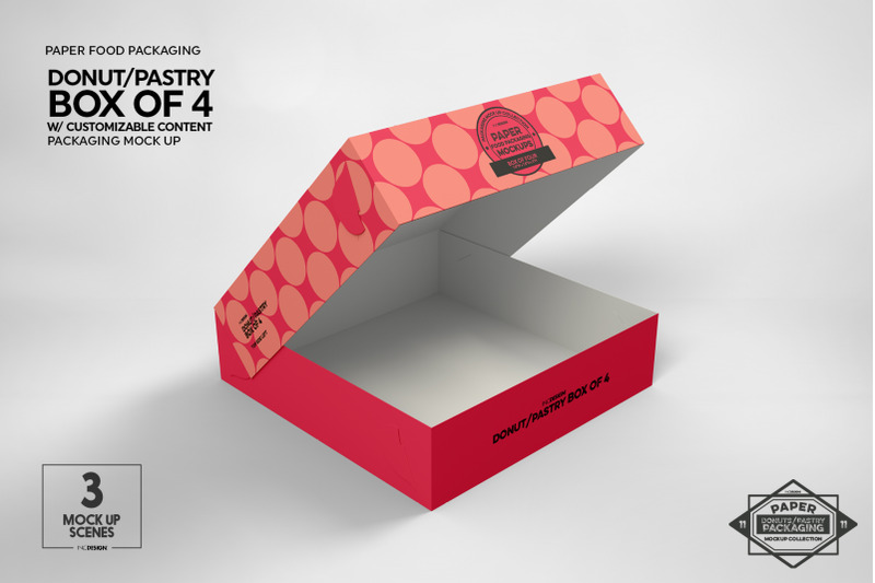 box-of-four-donut-pastry-box-mockup