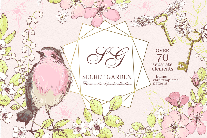 secret-garden-graphic-kit