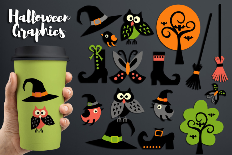 halloween-graphics-owls-witch-hat-boots-broom
