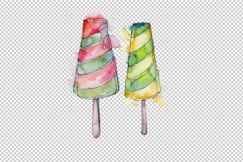 watercolor-colorful-ice-cream-png-set