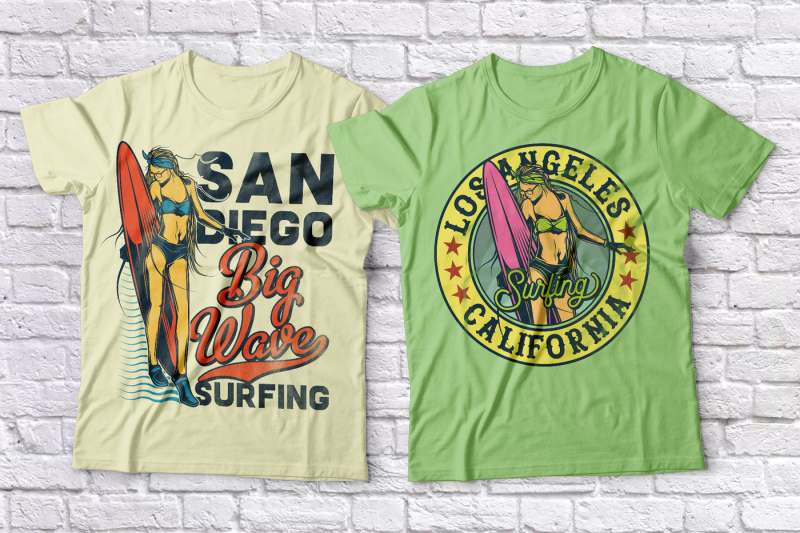 surfing-t-shirts-set