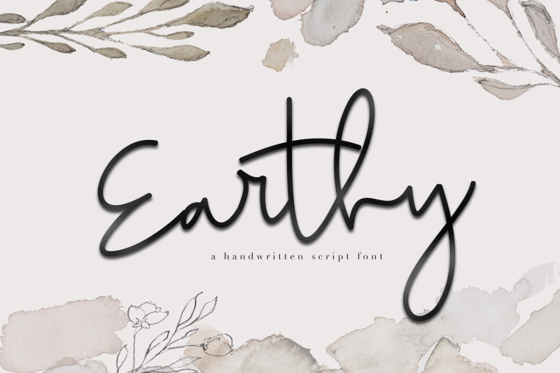 earthy-a-handwritten-script-font